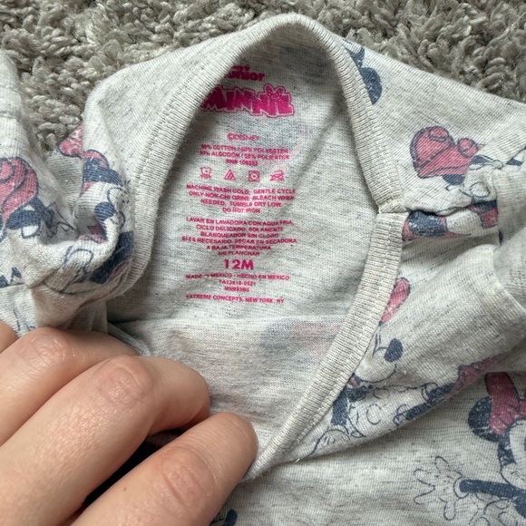 Minnie & Mickey Baby Clothing Set - Red, Gray, Cream - Picture 3 of 8